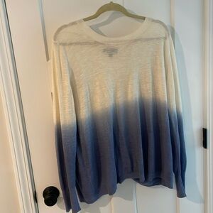 Ombré open back sweater